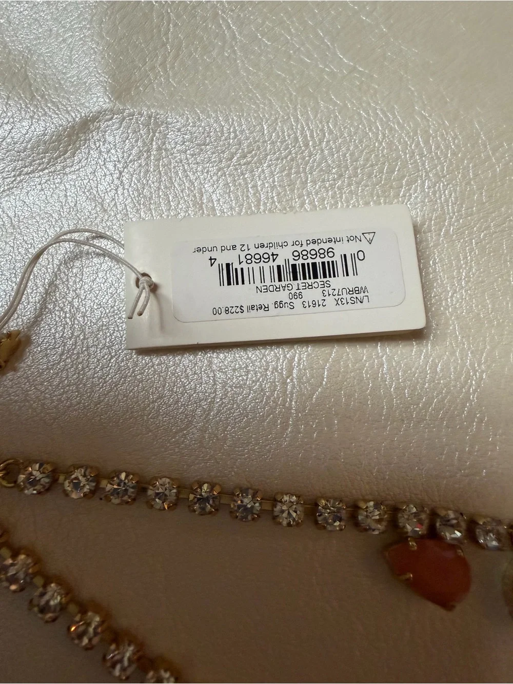 kate spade Gold-Tone Layered Necklace with Pink and Clear Stones